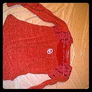 A long sleeve Oklahoma shirt
